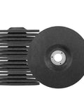Built Like A Rock 3 Inch Depressed Center Grinding Wheels 10 Pack Type 27 Angle Grinder Discs With 3 8 Inch Arbor stacked and side view.