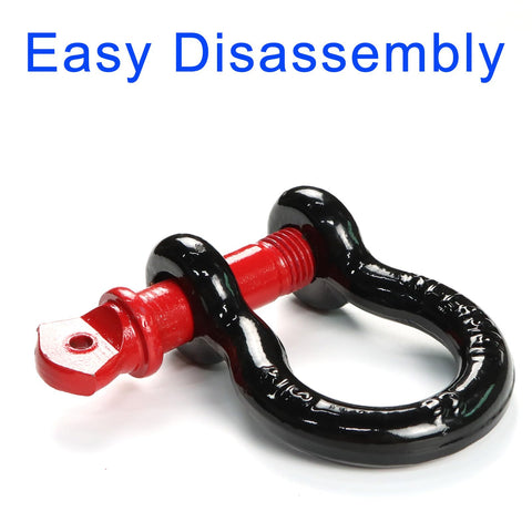 2 Pack 0.75 Inch D Ring Shackles Beefy Heavy Duty Forged Steel Screw Pin Shackles WLL 4.75T Built For Tractors Trucks Winches Stump Pulling Towing And Hauling On Jobsites