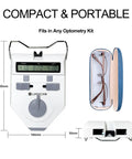 Digital Pupillary Distance Meter For Precise PD Measurements Ophthalmic Tool With 0.5 Millimeter Resolution Binocular Range 45 To 82 Millimeters And Monocular 22.5 To 41 Millimeters Easy Direct Point Taking For Eye Exams Pro Grade Optometry, compact 220mm unit