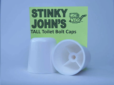 Universal Fit Tall Toilet Bolt Caps Fit 1/4 Inch Or 5/16 Inch Bolts, Screws On, Stays On, Easy Install, Paintable To Match