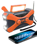 Legit Badass Emergency Radio With 10000mAh Power Bank Solar Hand Crank Am Fm Noaa Receiver with LED flashlight.