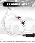 One Man Brake Bleeding Kit Hose With One Way Check Valve Clamp And Bleeder Adapter Translucent Soft Hydraulic Bleeder Hose
