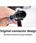 Close-up of the original connector design for Straight Up Direct Fit Abs Wheel Speed Sensor Pair For Chevy Silverado Sierra Tahoe Avalanche Suburban Yukon 1999 To 2007 Plug And Play.