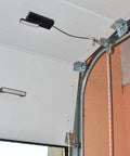Beefed Up Heavy Duty 12 Inch Radius Horizontal Garage Door Tracks Pair For 7 Foot High Doors, 2 Inch Roller System Track Set, installed