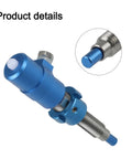 Premium Plunger Button For Recurve Bow Precision Arrow Rest Pressure Screw rugged aluminum alloy in blue with detailed view.
