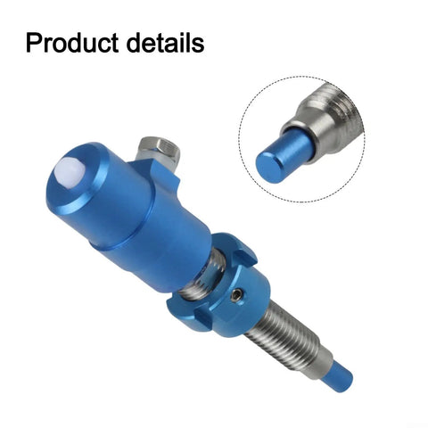Premium Plunger Button For Recurve Bow Precision Arrow Rest Pressure Screw rugged aluminum alloy in blue with detailed view.