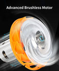 Cordless HVLP Paint Sprayer Kit with 18V Battery Compatibility brushless motor illustration in close view