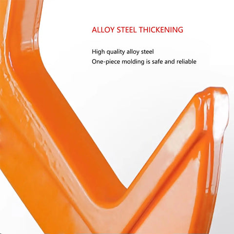Close-up of the Hardcore Heavy Duty Forged Horizontal Lifting Clamp, showcasing thick alloy steel construction and molding.
