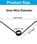 5 Piece Torsion Spring Kit For Hand Pruners Replacement Springs In A V Shape diagram with dimensions and wire diameter