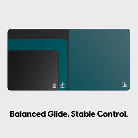 Premium Quality Top Shelf Xlsq Gaming Mouse Pad With A Hybrid Glide Surface That Gives You Slick Speed And Legit Control For Fast Fps Plays In Clean Jet Black Desk Mat Finish - three mouse pads in various sizes and colors.