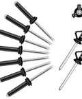 Three Sixteenths Inch Tri Grip Rivets Set 50 Pieces Marine Aluminum With Waterproof O Rings For Boat Canoe Kayak Tri Fold Decorative Blind Rivets Ideal For Outdoor Marine Projects