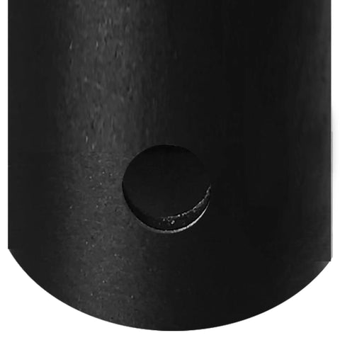 Close-up of hole on 36 Inch Ceiling Fan Downrod in Coal Finish, Beefy Steel Rod for DR536-CL Compatible Fans, Easy Install