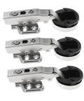 Three Pack Hydraulic Damping Cabinet Hinges With Soft Close For Kitchen And Shower Cabinets Heavy Duty Glass Door Displays