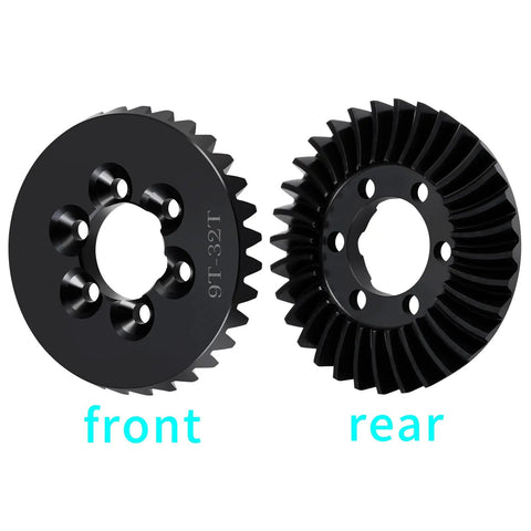 Beefy Steel Front Or Rear Spiral Cut Differential Ring And Pinion Gear Set 32T And 9T For Axial One Sixth SCX6 JLU Jeep Trail Honcho RC