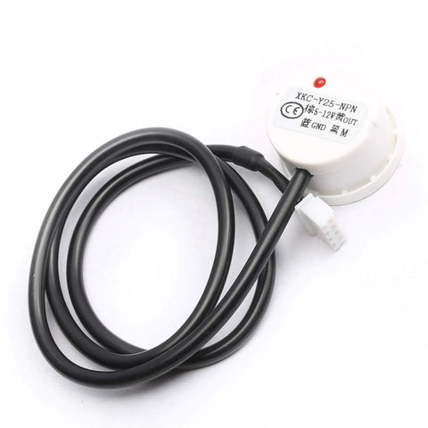 Non Contact Liquid Level Sensor Induction Switch XKC-Y25-NPN For Airtight Containers, shown with cable, corrosion-resistant design