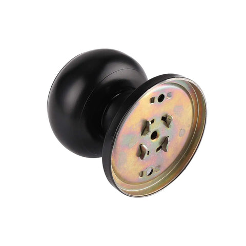 Two Pack Matte Black Dummy Door Knobs, No Turn Interior Door Handles For Pantry And French Doors, Non Turning Flat Ball Knob