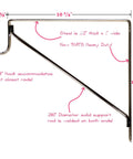 Top Rated Legit Heavy Duty Welded Closet Rod And Shelf Support Brackets In Matte Black Finish For Super Closet Makeovers With All Matching Screws Included In This Rock Solid Twenty Pack. Heavy-duty steel support bracket with a 1 3/8" hook.