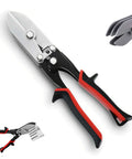 5 Blade Hand Crimper For Sheet Metal And Gutter Work Heavy Duty Crimp Tool for 24 to 28 Gauge Stainless Steel