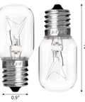 Microwave Light Bulbs 125V 40W for GE Whirlpool Maytag Kenmore Over Range Hood Dimmable Replacement Bulbs 2 Pack E17 base