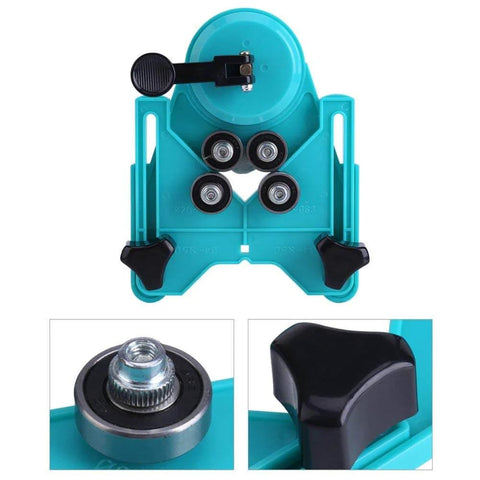 Pro Grade Adjustable Drill Hole Locator With Vacuum Base Sucker - Hole Saw Jig for precise drilling on tiles and glass.