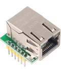 Close-up of Two Pack W5500 SPI to Ethernet Converter Module With TCP IP for Arduino Builds Plug and Play 80MHz SPI 3.3V