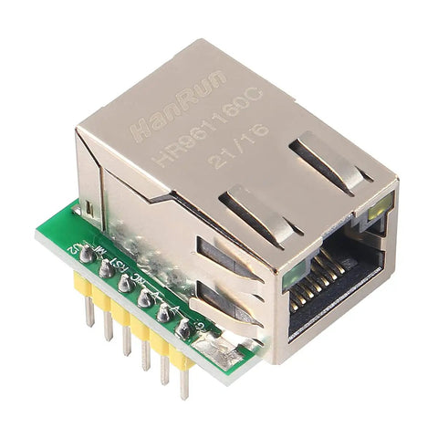 Close-up of Two Pack W5500 SPI to Ethernet Converter Module With TCP IP for Arduino Builds Plug and Play 80MHz SPI 3.3V