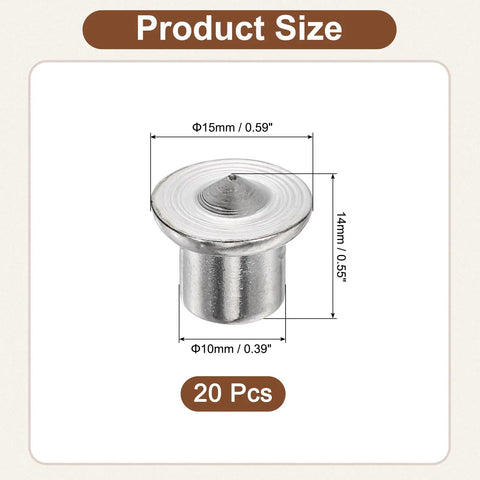 Solid Dowels Tenon Center Pins For Woodworking Pro Grade 3/8 Inch Dowel Centering Pins 16 Piece Stainless Steel 304