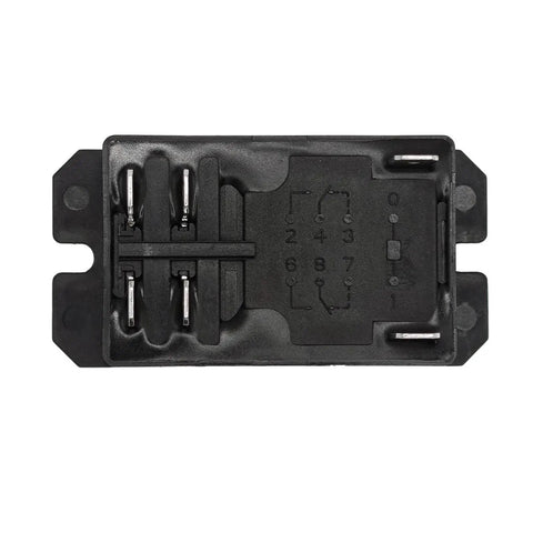 Beefy 30A 12V DC Panel Mount Relay with DPST NO Contacts for high power PCB switching, top view of relay layout.