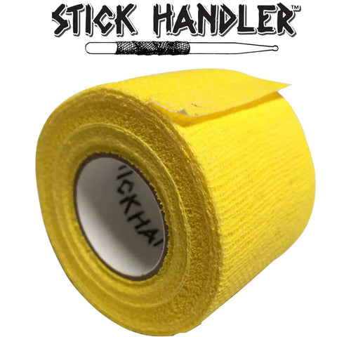 Don't Sleep On This Kickass Drumstick Grip Tape, Anti Slip Cotton Gauze Wraps roll in yellow for secure hand grip on drums.