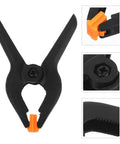 Super Durable Nylon Spring Clamps For Woodworking, Photography Setup, And Pool Cover Securing With Adjustable Grip Portable Clips Perfect For Crafts Backdrops black clamp
