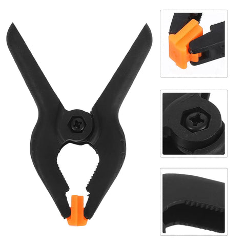 Super Durable Nylon Spring Clamps For Woodworking, Photography Setup, And Pool Cover Securing With Adjustable Grip Portable Clips Perfect For Crafts Backdrops black clamp