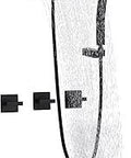 Three Handle Tub And Shower Faucet Set With Tub Spout, Dual 2 In 1 Shower System, Complete Tub And Shower Trim Kit, Matte Black Finish