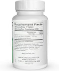 Lithium Orotate 120 Mg Supplement For Brain Support 200 Tablets bottle showing side label with supplement facts