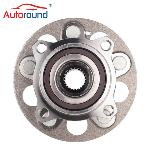 Front view of Rear Wheel Hub And Bearing Assembly For Honda CR-V 2017 2018 2019 2020 2021 2022 AWD 5 Lug With ABS