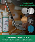 PRO-FIX Long Cure Golf Epoxy kit with 20-minute work life shown with golf club assembly materials.