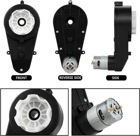 Beefed Up 12V Upgrade Motor Gearbox 2 Pack RS550 40000 RPM High Speed Electric Motor For Kids Ride On Cars Jeep Style Parts