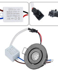 Sorfia 10pcs 2 inch Gimbal LED Recessed Light Small Recessed Lights AC110V with LED driver and connectors.