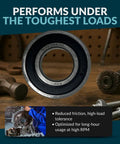 2 Pack Chrome Steel Sealed Ball Bearings 20x42x12mm For High RPM Performance Beefed Up Durability That Cuts Maintenance Reduces Replacements And Stands Up To Rough Conditions, close-up
