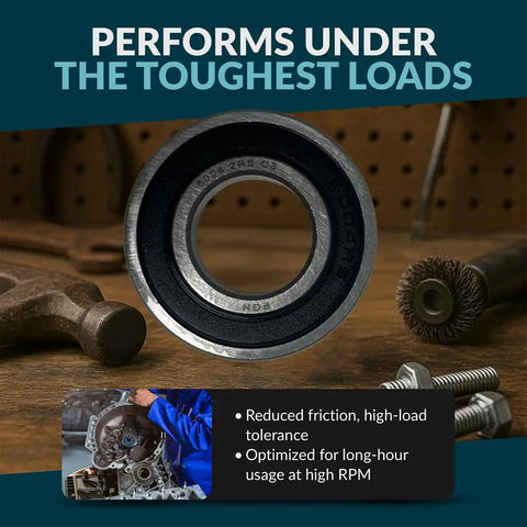 2 Pack Chrome Steel Sealed Ball Bearings 20x42x12mm For High RPM Performance Beefed Up Durability That Cuts Maintenance Reduces Replacements And Stands Up To Rough Conditions, close-up