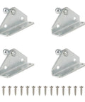 10mm Ball Stud Mounting Bracket Kit For Gas Shocks And Struts, Includes 2 L-Type Mounts, 2 Flat-Type Mounts, 16 Silver Screws
