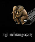 Beefy Ultra Heavy Duty Side Mount Drawer Slides With Quiet Glide And Silent Buffer Pads Premium Industrial Grade Drawer Hardware That Shields Cabinets And Delivers Smooth Durable Performance, black side-mount slide with elephant load test