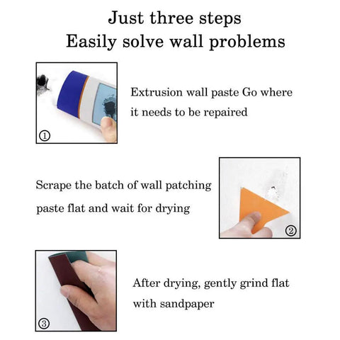 Step-by-step guide to using Universal Wall Repair Ointment And Sealant For Cracked And Peeling Walls Graffiti Patch Cream.