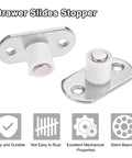 4 Pack Roller Guide Sliding Floor Guides For Barn Doors And Closet Doors Durable White Finish 4mm Diameter And 0.16 Inch Diameter Drawer Slides Stopper