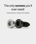 Stainless Steel License Plate Screws Kit With Hex Key For Cars Trucks And Motorcycles Rattle Proof Anti Theft Security Fasteners Black Built Tough For Weather Ready, featuring black and silver screws with hex head design