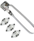 Triple Flint Torch Striker for Welding and Cutting Reliable Spark Lighter with 6 Replacement Flints shown with metal build