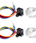 Two Pack Photoelectric Speed Sensor Encoder Coded Disc Wheel For Smart Car Models B, C, D, E, 22Mm Outer Diameter, 3.5Mm Inner Hole, 0.3Mm Thick Alloy Steel, Laser Cut, Mounting Post Ready, with sensor and cable