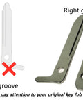 Mazda Key Fob Shell Replacement Case For 2019 2020 2021 2022 2023 Mazda 3 CX 5 CX 9 CX 30 MX 5 Miata No Electronics Just Shell Use Your Original Chip Rotating Keychain Left Or Right Groove Design diagram