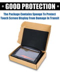 RANSOTO CUE touch screen display replacement in open box with foam padding, black touchscreen unit