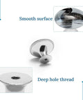 Loon Nature Bird Stainless Steel Cabinet Knobs 2 Pack Round Drawer Pulls for kitchen with smooth surface and deep hole thread