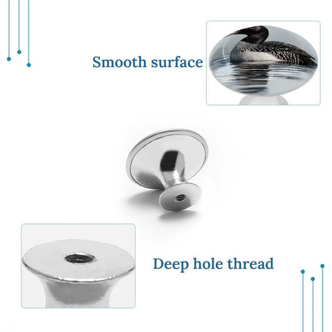 Loon Nature Bird Stainless Steel Cabinet Knobs 2 Pack Round Drawer Pulls for kitchen with smooth surface and deep hole thread